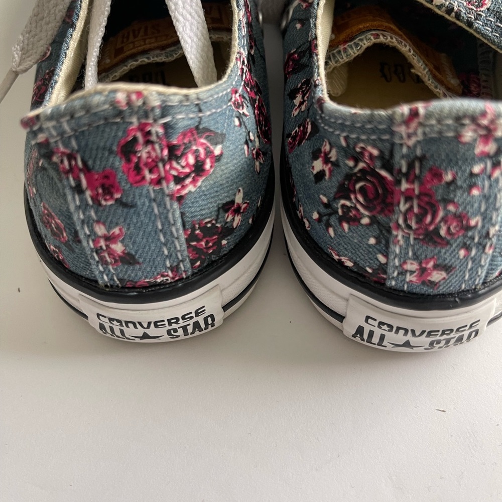 Converse All Star Sneakers, Canvas, Vintage Floral print, Sz 3 Youth - Picture 3 of 7